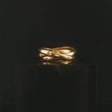 18k Yellow Gold and 0.20cttw Diamond Rolling Bands Ring Size 4.75