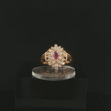 14k Yellow Gold Ruby and 0.60cttw Diamond Ring Size 7.75