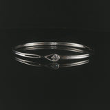 Pandora 14k White Gold and 0.25ct Lab Diamond Infinte Bangle Bracelet 7"