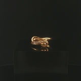 18k Yellow Gold and 0.10cttw Diamond Vintage Fancy Ring Size 6