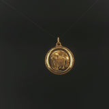 24k Pure Yellow Gold 7.4g Solid Asian Ox Zodiac Charm Pendant