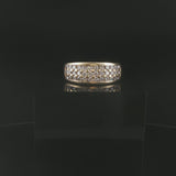 14k Yellow Gold and 1cttw Diamond Men's Solid Band Ring Size 8.5