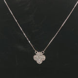 Brand New 0.50cttw Natural Diamonds Clover Pendant Necklace in 14k White Gold