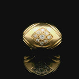 14k Yellow Gold and Diamond 7.3g Ladies Fancy Ring Size 5