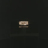 14k Yellow Gold 0.50cttw Diamond Two Row Band Ring Size 5.5