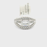 Brand New L'Amour by Christopher 18k White Gold and Diamond Ring Size 6.5