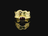 18k Yellow Gold Ruby and Diamond 7.6g Vintage Crown Ring Size 6.25