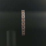 18k White Gold 2.25cttw Diamond and Citrine Square Link Bracelet 7"