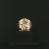 18k Yellow Gold and 2cttw Baguette Diamond Solid Ladies Ring Size 6.75