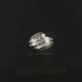 14k White Gold and 1.40cttw Princess and Baguette Diamond Ring Size 7
