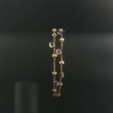 Marco Bicego Paradise 18k Yellow Gold and Multi Gemstone Two Strand Bracelet 7"