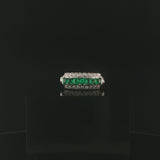 Platinum 0.58cttw Emerald and 0.28cttw Diamond Band Ring Size 5