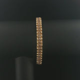 10k Yellow Gold and 4.5cttw Champagne Diamond 13g Fancy Link Bracelet 6.75"