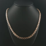 14k Yellow Gold 2.50cttw Diamond Graduated S Link Vintage Tennis Necklace 16"