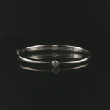 Hearts on Fire 18k White Gold 0.45ct Diamond Heavy Bangle Bracelet 6.25"