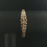 14k Yellow Gold and 0.50cttw Diamond Ladies Fancy V Link Bracelet 7"