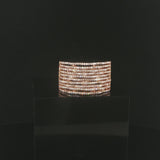 18k Rose Gold and 1cttw Diamond Solid Wide Multi Band Ring Size 9
