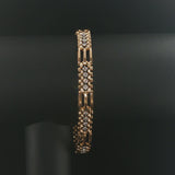 14k Yellow Gold and 0.65cttw Diamond Vintage Fancy Bar Link Bracelet 7.25"