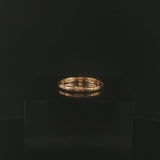 Antique 18k Yellow Gold 1.9g Solid 2mm Fancy Band Ring Size 6