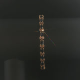 14k Yellow Gold Blue Sapphire and Diamond 13.5g Vintage Link Bracelet 7"