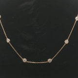 Brand New 2cttw Natural Diamonds by the Yard Necklace in 14k Yellow Gold