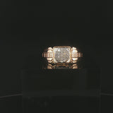 18k Rose Gold and 0.32cttw Diamond Vintage Men's Ring Size 9.5