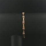 14k Yellow Gold 0.25cttw Diamond Fancy Link Bracelet 7"