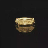 24k Pure Yellow Gold 5.7g Solid Victory Ring Size 5.5