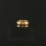 18k Yellow Gold 6.2g Vintage Solid Polished 4.2mm Band Ring Size 6