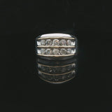 10k White and Yellow Gold 1.5cttw Diamond Men's Heavy Ring Size 10