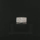 10k White Gold and 0.50cttw Diamond Crowned Band Ring Size 7
