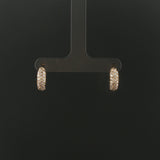 18k Yellow Gold and 0.40cttw Pave Set Diamond Huggie Earrings
