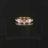 14k Yellow Gold and 0.75cttw Baguette Cut Diamond Men's Band Ring Size 10