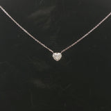 Brand New 1ct Heart Cut Natural Diamond Pendant Necklace in 14k White Gold
