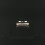Platinum 950 and 0.50cttw Pave Set Diamond Solid Men's Band Ring Size 10.5