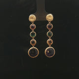 Marco Bicego Paradise 18k Yellow Gold and Multi Gemstone Drop Dangle Earrings