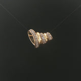14k Yellow Gold and 0.50cttw Round Cut Diamond Slide Pendant