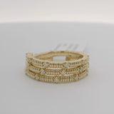 Brand New 14k Yellow and Diamond Wrap Flex Band Ring Size 7