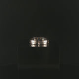 Gucci Icon 18k White Gold 4g Solid Logo Band Ring Italy Size 19