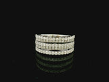 14k White Gold and 1.35cttw Diamond Five Band Ring Size 11