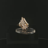 14k Yellow Gold 0.50cttw Diamond Ladies Fancy Ring Size 6.75