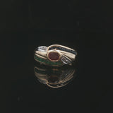 14k Yellow Gold Multi Gemstone and Diamond Ring Size 6.75