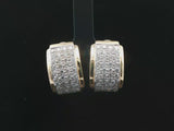 14k Yellow Gold and 1cttw Diamond 9.9g Huggie Earrings