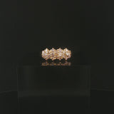 14k Yellow Gold and 0.65cttw Diamond Vintage Ladies Cluster Ring Size 7.75