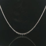 Brand New 6.5cttw Natural Diamond Graduated Riviera Tennis Necklace in 14k