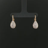 Sonia B 14k Yellow Gold and 1cttw Pave Diamond Tear Drop Earrings