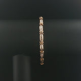 14k Yellow Gold and 1.50cttw Baguette Diamond Vintage X Link Bracelet 7"