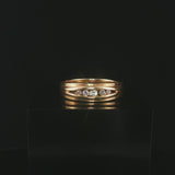 14k Yellow Gold and 0.20cttw Diamond Men's Band Ring Size 11.25