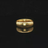 24k Pure Yellow Gold 9.5g Solid 6mm Wrap Band Ring Size 7