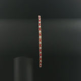 14k Yellow Gold Ruby and 0.50cttw Diamond Vintage Tennis Bracelet 7"